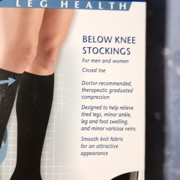 Truform 15-20 mmHg Black Compression Socks Size B Leg Health Support NEW - Picture 5 of 5